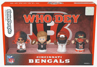 Fisher Price Little People Collector Fisher Price Little People Collector Cincinnati Bengals NFL 4-Pack Figure Set NFL 4-Pack Figure Set Joe Burrow and Jamar Chase Plus