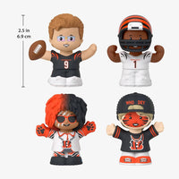 Fisher Price Little People Collector Fisher Price Little People Collector Cincinnati Bengals NFL 4-Pack Figure Set NFL 4-Pack Figure Set Joe Burrow and Jamar Chase Plus