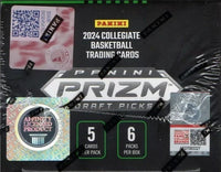 2024 Panini Prizm Collegiate Draft Picks Basketball Blaster Box with EXCLUSIVE PURPLE Wave Prizms and Chance for Caitlin Clark and Donovan Clingan Plus Autographs and Memorabilia Cards