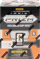 2026 Panini PRIZM FIFA World Cup Soccer Blaster Box with Possible AUTOGRAPHS with 6 Prizms and 3 Inserts/Insert Parallels Per Box Chance for Exclusive Yellow, Purple, Blue and White Prizms