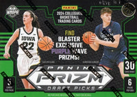 2024 Panini Prizm Collegiate Draft Picks Basketball Blaster Box with EXCLUSIVE PURPLE Wave Prizms and Chance for Caitlin Clark and Donovan Clingan Plus Autographs and Memorabilia Cards