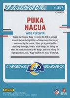 Puka Nacua 2023 Donruss Football Series Red and Green Optic Prizm Preview Version Mint RATED ROOKIE Card #357