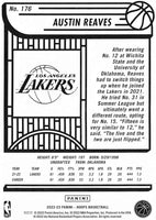 Austin Reaves 2022 2023 Panini Hoops PURPLE Version Mint Card #176