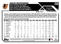 Adley Rutschman 2023 Topps Factory Set Rookie Photo Image Variation Series Mint Rookie Card #250