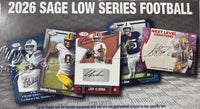 2026 Sage Football Draft Picks LOW Series Blaster Box of Packs with 3 GUARANTEED AUTOGRAPHS and Top Rookie Draft Pick Cards Plus