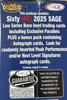 2026 Sage Football Draft Picks LOW Series Blaster Box of Packs with 3 GUARANTEED AUTOGRAPHS and Top Rookie Draft Pick Cards Plus