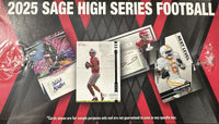 2025 Sage Football Draft Picks HIGH Series Blaster Box of Packs with 3 GUARANTEED AUTOGRAPHS and Rookie Cards Possibly PATRICK MAHOMES, Carson Beck, Drew Allar, Cam Ward and Many Others