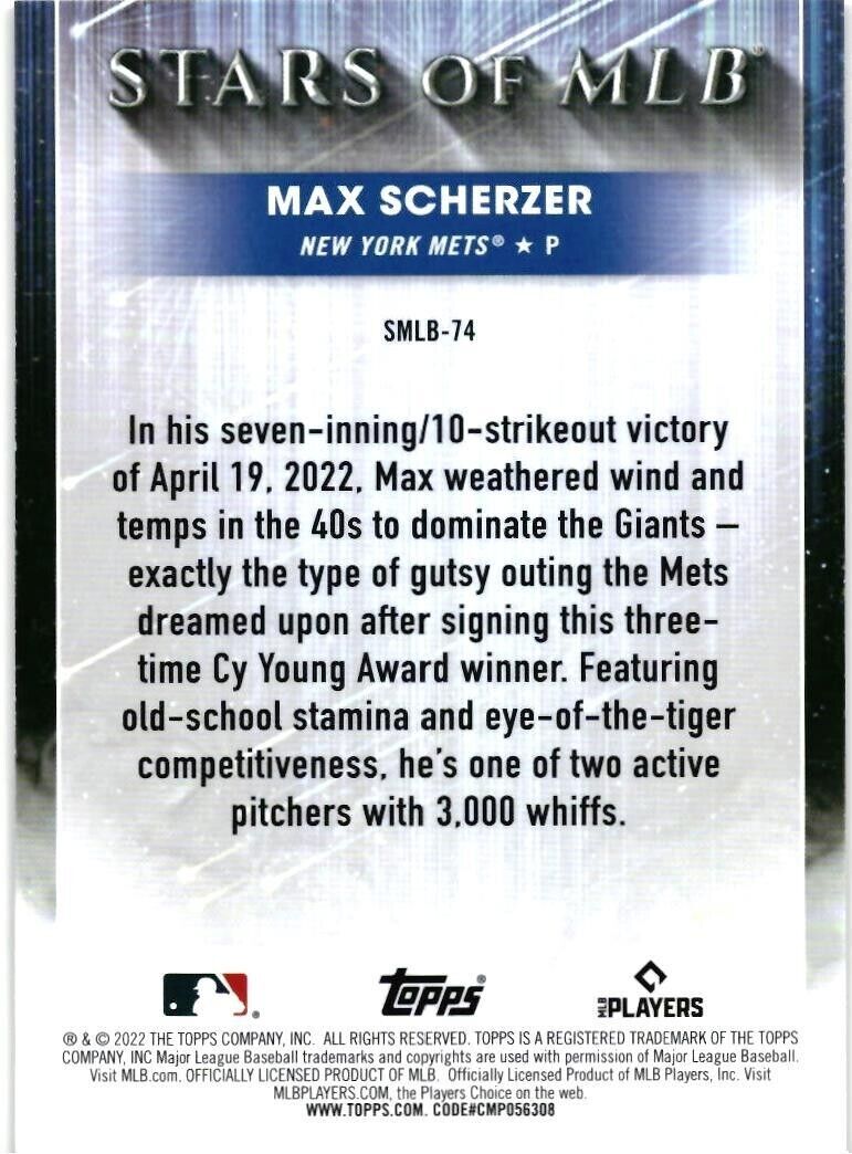 New York Mets: Max Scherzer 2022 - Officially Licensed MLB