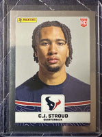 C.J. Stroud 2023 Panini NFL Sticker and Card Collection Silver Foil Rookie Card #72