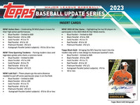 2023 Topps Baseball UPDATE Series Factory Sealed Blaster Box with 3 Blaster Exclusive Base Card Parallels