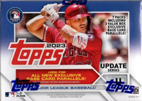 2023 Topps Baseball UPDATE Series Factory Sealed Blaster Box with 3 Blaster Exclusive Base Card Parallels