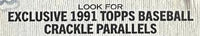 2026 Topps Baseball Series 1 MEGA Box of Packs with EXCLUSIVE 1991 Topps Baseball Crackle Parallels with 14 Stars of the MLB or Titans of the Game Cards PLUS