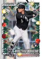 2026 Topps Baseball Holiday MEGA BOX Containing 100 Cards Including 1 Relic or Autograph Relic Plus a Die-Cut Ornament Card in Every Box