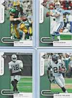 2005 Upper Deck Foundations Football Series 100 Card Complete Basic Veteran Players Set Loaded with Stars and Hall of Famers