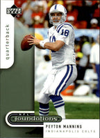 2005 Upper Deck Foundations Football Series 100 Card Complete Basic Veteran Players Set Loaded with Stars and Hall of Famers