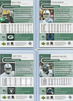 2005 Upper Deck Foundations Football Series 100 Card Complete Basic Veteran Players Set Loaded with Stars and Hall of Famers