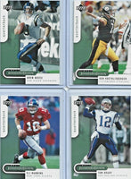 2005 Upper Deck Foundations Football Series 100 Card Complete Basic Veteran Players Set Loaded with Stars and Hall of Famers