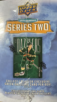 2025 2026 Upper Deck Series 2 Hockey Unopened Blaster Box of Packs with a Young Guns Rookie Card and Green Dazzler Card Plus