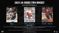 2025 2026 Upper Deck Series 2 Hockey Unopened Blaster Box of Packs with a Young Guns Rookie Card and Green Dazzler Card Plus