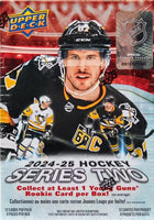 2024 2025 Upper Deck Hockey 2nd Series Blaster Box of Packs with Chance for Macklin Celebrini and Matvei Michkov Young Guns Rookie Cards and a Green Dazzlers Insert Card Plus