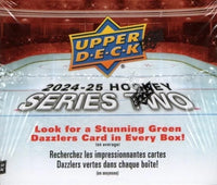 2024 2025 Upper Deck Hockey 2nd Series Blaster Box of Packs with Chance for Macklin Celebrini and Matvei Michkov Young Guns Rookie Cards and a Green Dazzlers Insert Card Plus