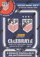 2026 Panini USA Mens and Womens Soccer Team 60 Card Limited Edition Boxed Set Featuring 3 Parallel or Autographed Cards per box