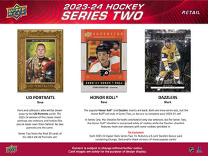 2023 2024 Upper Deck Hockey Series Two Blaster Box with Chance for Connor Bedard Young Guns Rookie Card