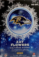 Zay Flowers 2023 Panini Donruss ROOKIE SWEATERS PATCH Series Mint Rookie Insert Card #HS-ZFL Featuring a Black, White and Purple Jersey Swatch