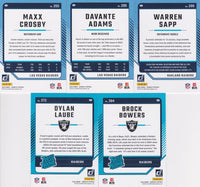 Las Vegas Raiders 2024 Donruss Factory Sealed Team Set Featuring Maxx Crosby, Jakobi Meyers, Charles Woodson and a Brock Bowers Rated Rookie Card Plus