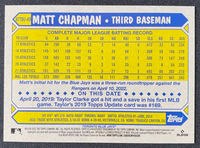 Matt Chapman 2022 Topps Update 1987 Topps Insert Series Mint Card #87TBU-49
