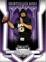 Aidan O'Connell 2023 Leaf Draft Quarterback Kings Purple Series Mint Rookie Card #87