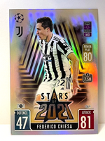 Federico Chiesa 2021 2022 Topps Match Attax Stars Of 2021 Series Mint Card #STA9