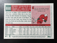 Evan Longoria 2008 Topps Heritage High Number Series Mint Rookie Card #650