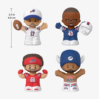 Fisher Price Little People Collector Buffalo Bills NFL 4-Pack Figure Set Josh Allen, Von Miller, and Dawson Knox, along with one super fan