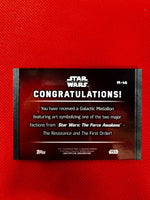 2015 Star Wars The Force Awakens Galactic Medallion Snowtrooper M-58 ONLY 50 MADE