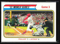 Bryce Harper 2023 Topps Heritage '22 World Series SP Short Print Series Mint Card #474