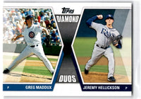 Greg Maddux and Jeremy Hellickson 2011 Topps Diamond Duos Series Mint Card #DD-MH