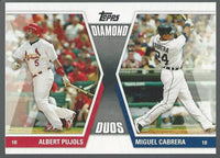 Albert Pujols and Miguel Cabrera 2011 Topps Diamond Duos Series Mint Card #DD-PC