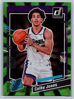 Colby Jones 2023 2024 Donruss Rated Rookie Green Laser Series Mint Card #221