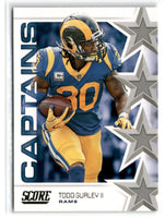 2019 Score Football Captains 30 Card Insert Set with Brady, Kelse, Prescott, Plus