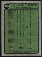 Jose Altuve 2023 Topps Heritage '22 World Series SP Short Print Series Mint Card #473