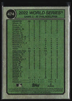 Bryce Harper 2023 Topps Heritage '22 World Series SP Short Print Series Mint Card #474