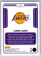 LeBron James 2023 2024 Panini Donruss Complete Players Series Mint Card #1