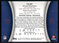 Ahmad Bradshaw and Jason Pierre-Paul 2012 Topps Paramount Pairs Series Mint Card #PA-BP