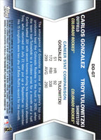 Carlos Gonzalez and Troy Tulowitzki 2011 Topps Diamond Duos Series Mint Card #DD-GT