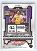 Anthony Davis 2023 2024 Panini Prizm Monopoly Purple Wave Series Mint Card #41