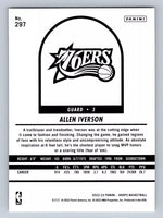 Allen Iverson 2022 2023 Panini NBA Hoops Series Mint Card #297 PURPLE Version