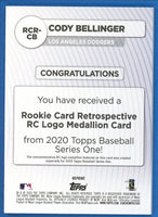 Cody Bellinger 2020 Topps Retrospective RC Logo Medallion Series Mint Card #RCR-CB