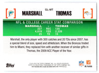 Demaryius Thomas, Brandon Marshall 2010 Topps Gridiron Lineage Series Mint Card #GL-MT