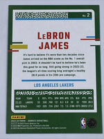 LeBron James 2023 2024 Panini Donruss Green Laser Series Mint Card #2